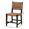 Baxton Studio Alise Modern Bohemian Dark Brown Mahogany Wood and Banana Fiber Dining Chair 228-13102-ZORO - alternate 7